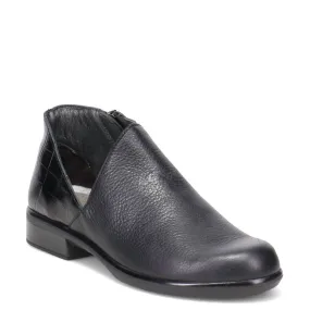 Comfort Wrap Women's Bayamo Low Ankle Bootie In Soft Black Leather/black Croc