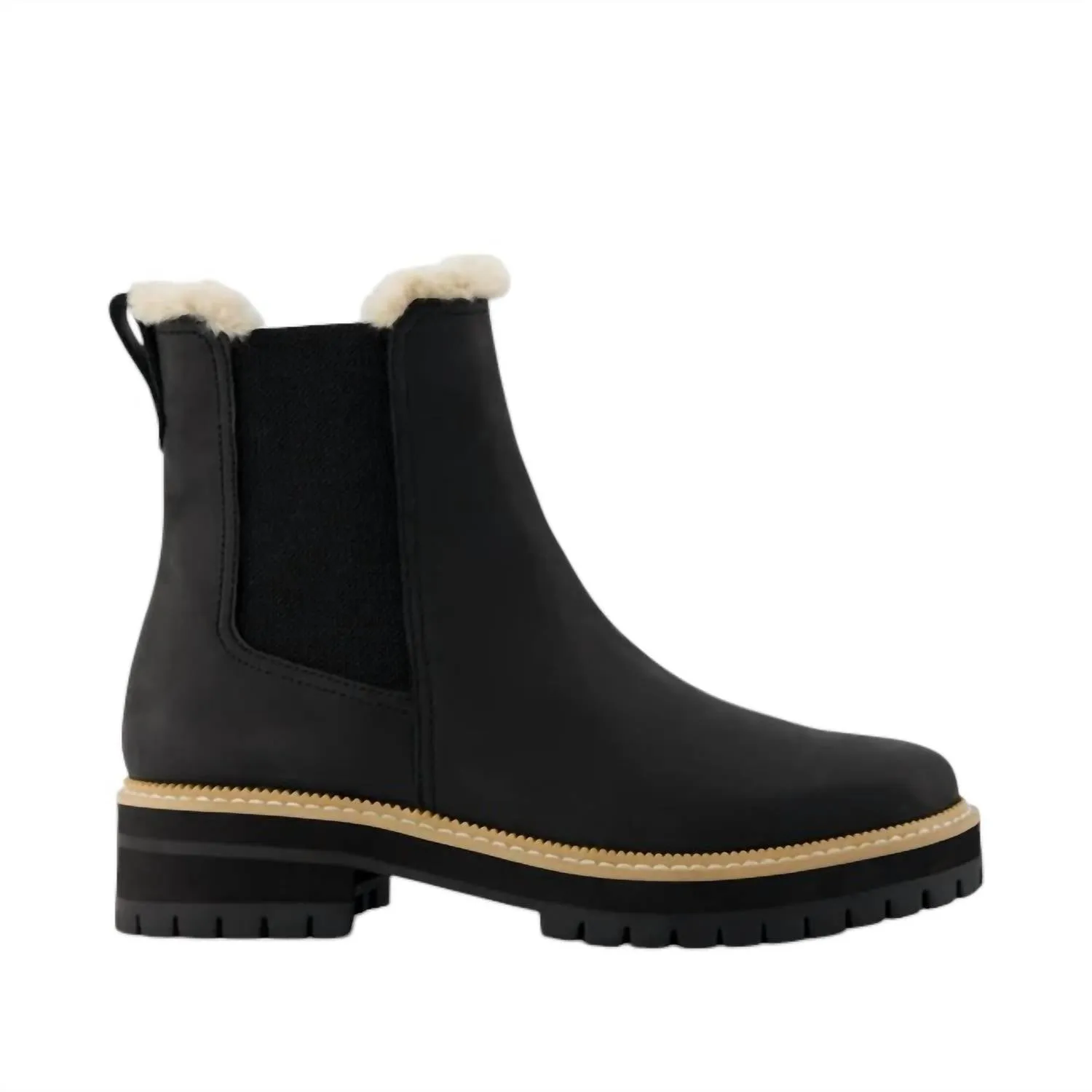 Padded Liner Low Profile Windy Weather Women's Bennet Chelsea Boot In Black