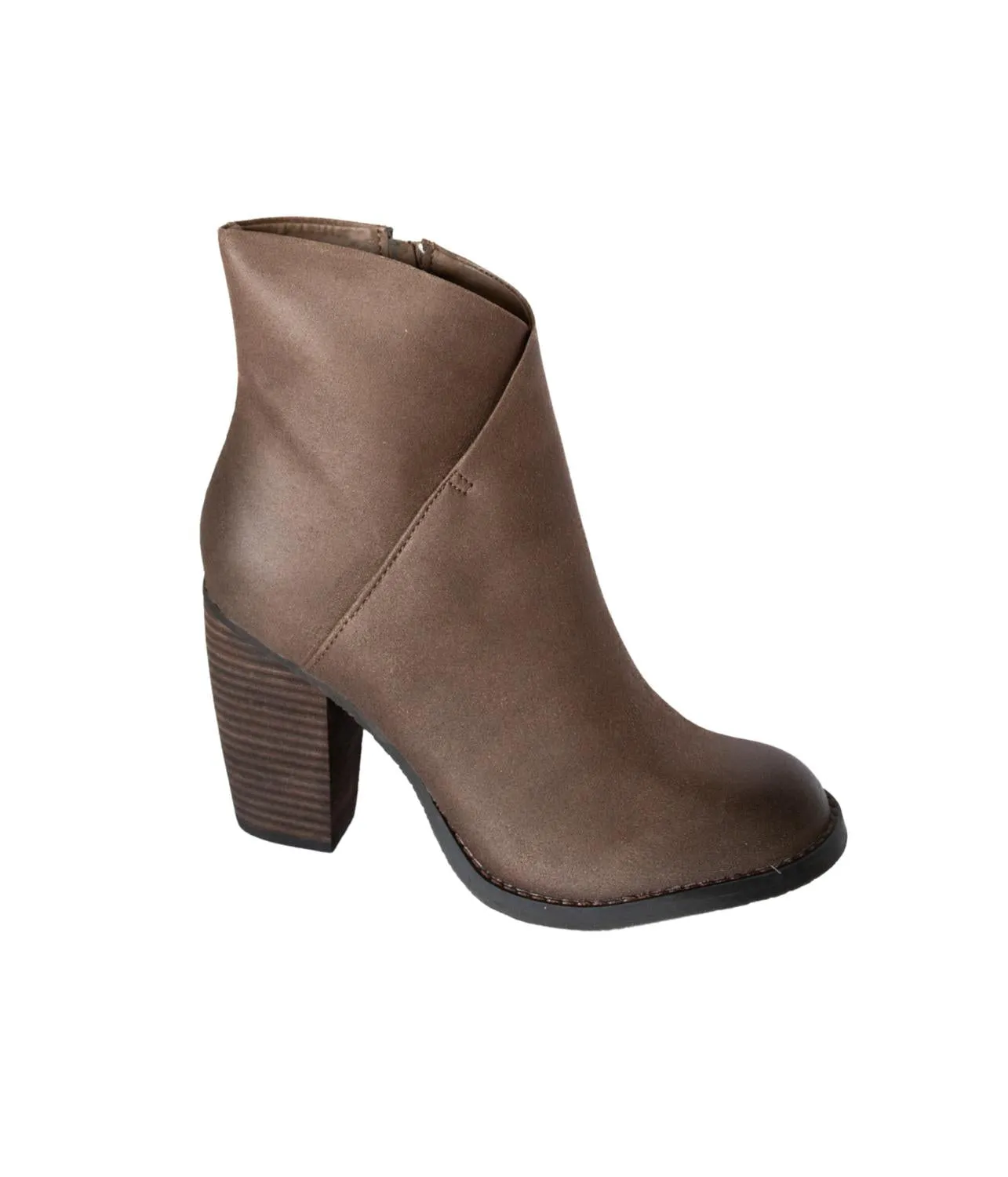 Paris Glow Women's Bennington Asymmetrical Ankle Boot In Taupe