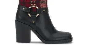 Sleek Outline Women's Bernique Boots In Red Natural Plaid