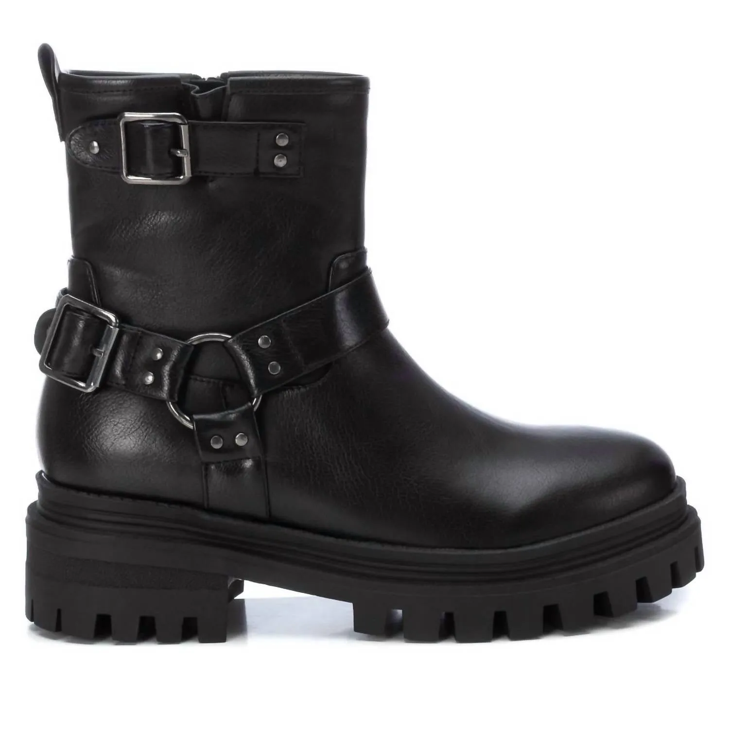 Women's Biker Booties In Black Adventure Time