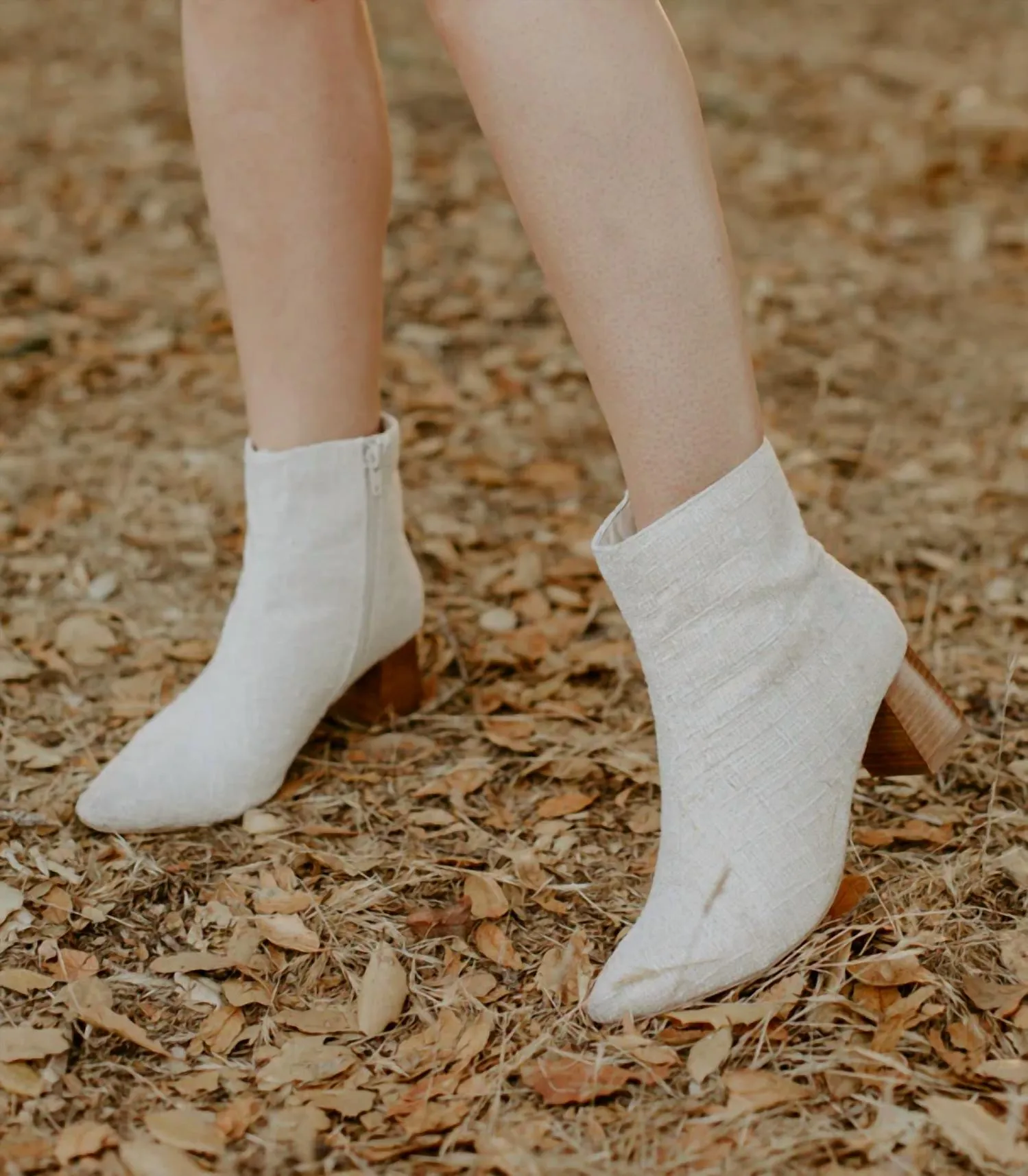 Women's Blair Ankle Boot In Ivory Stabilizing Outrigger Wrinkle Resistant