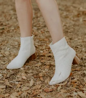 Women's Blair Ankle Boot In Ivory Stabilizing Outrigger Wrinkle Resistant