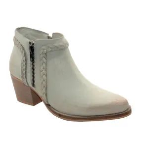 Women's Bronco Braided Ankle Bootie In Off White synthetic material