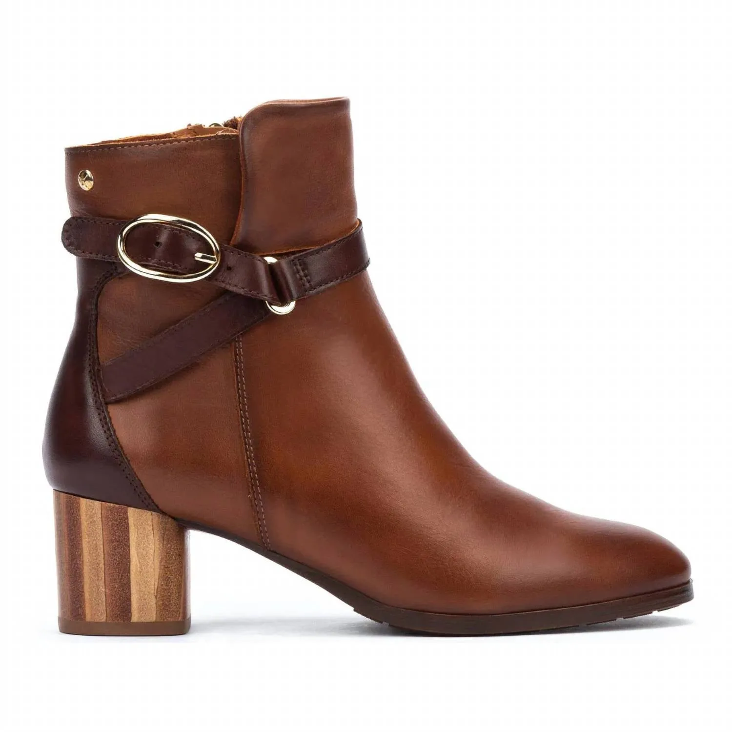 Women's Calafat Leather Boot In Cuero Croc Look Gold Shine