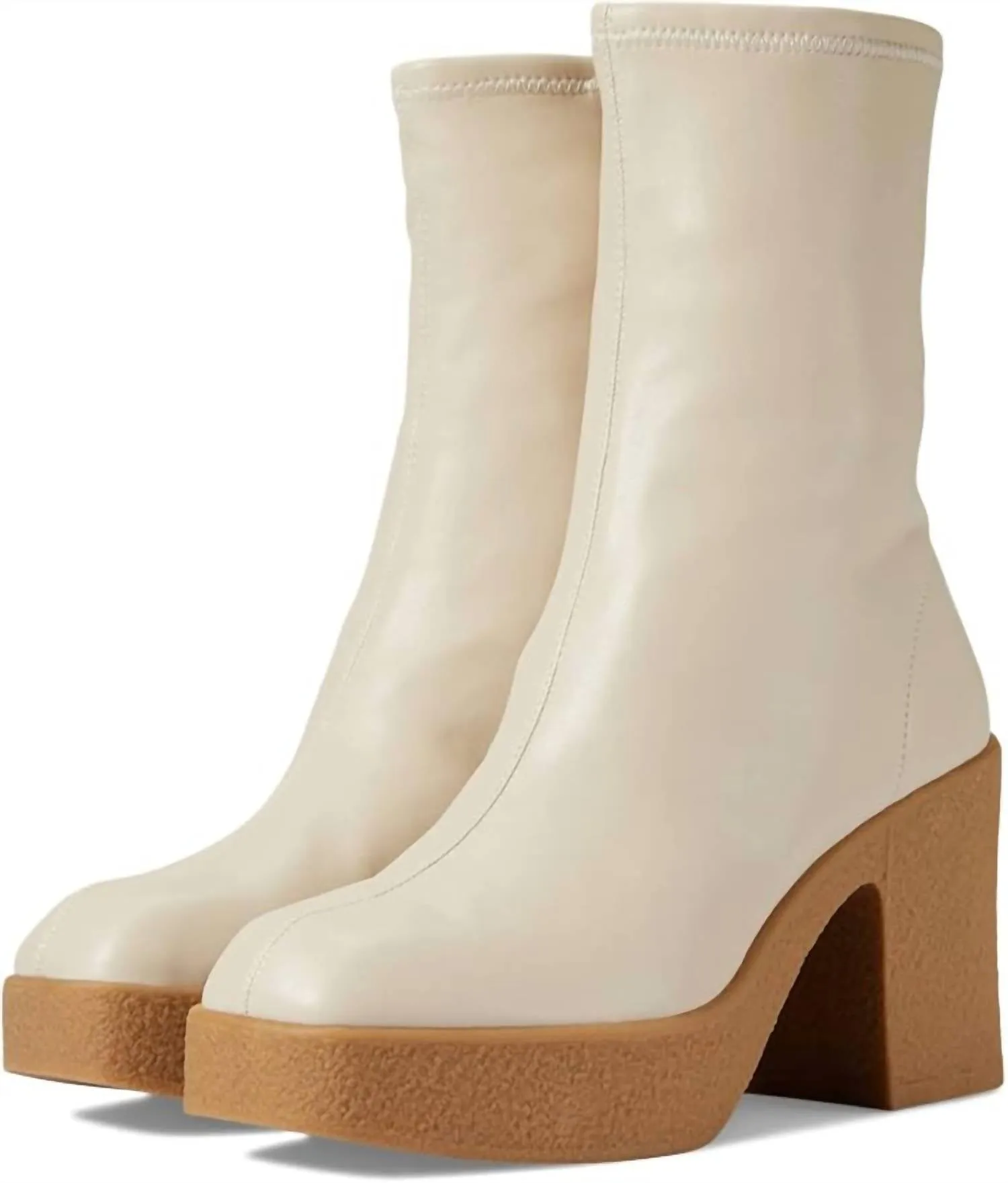 Low Profile Silhouette Women's Callahan Platform Bootie In Cream