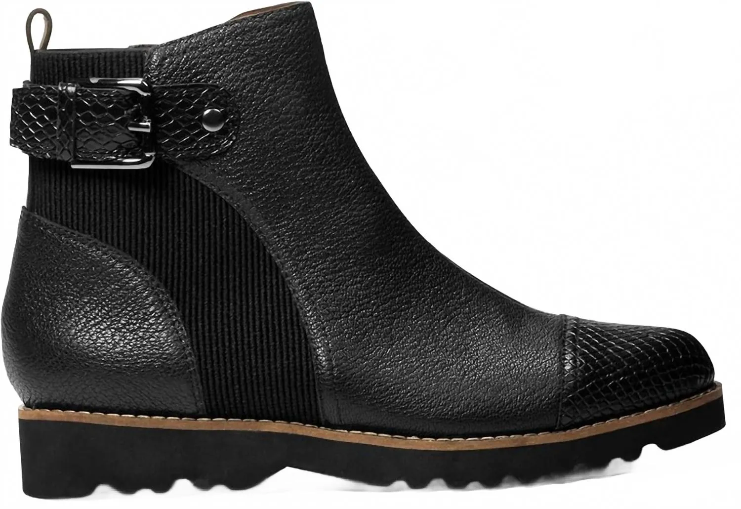 Women's Cally Leather Anklebootie Boot In Black Street Ready