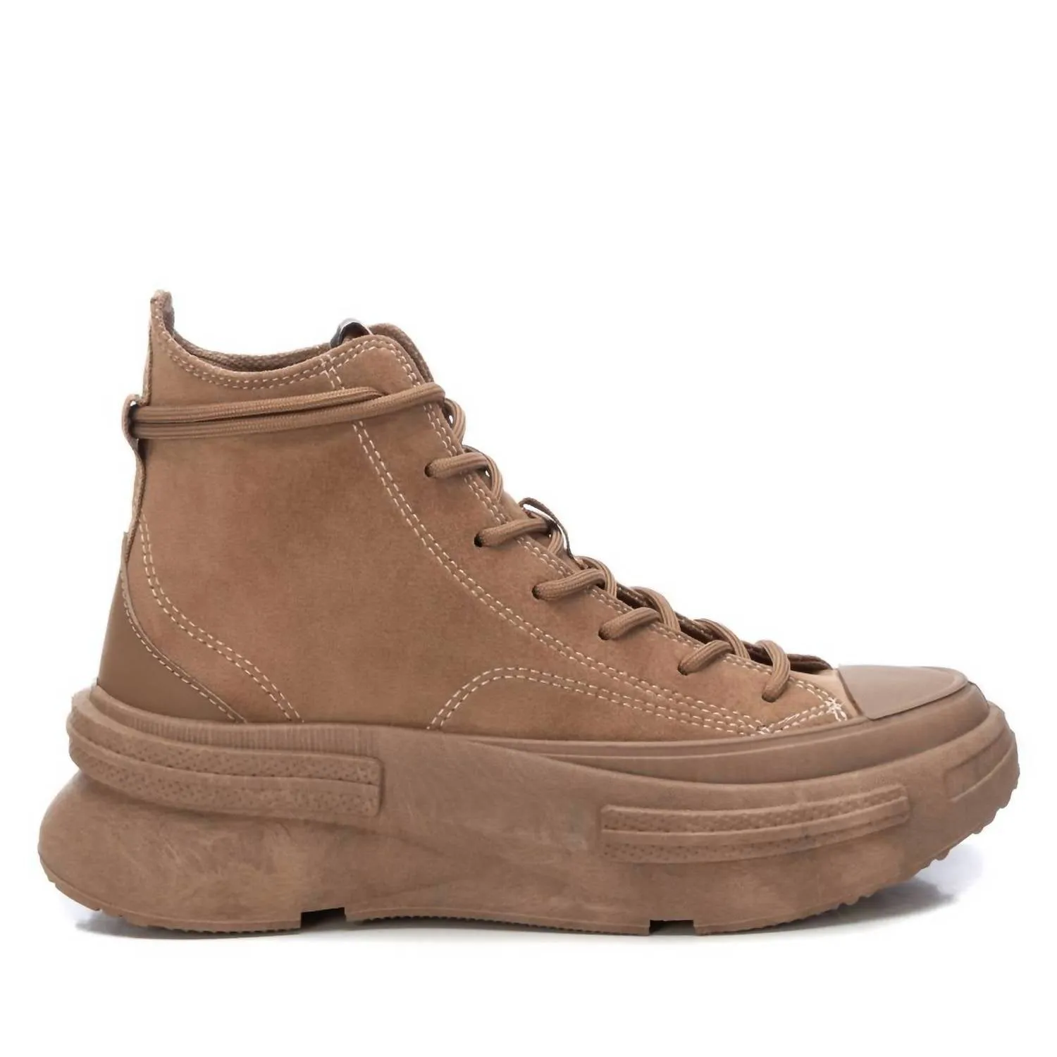 Women's Canvas Cnkle Booties In Taupe chemical-resistant All Day Comfort