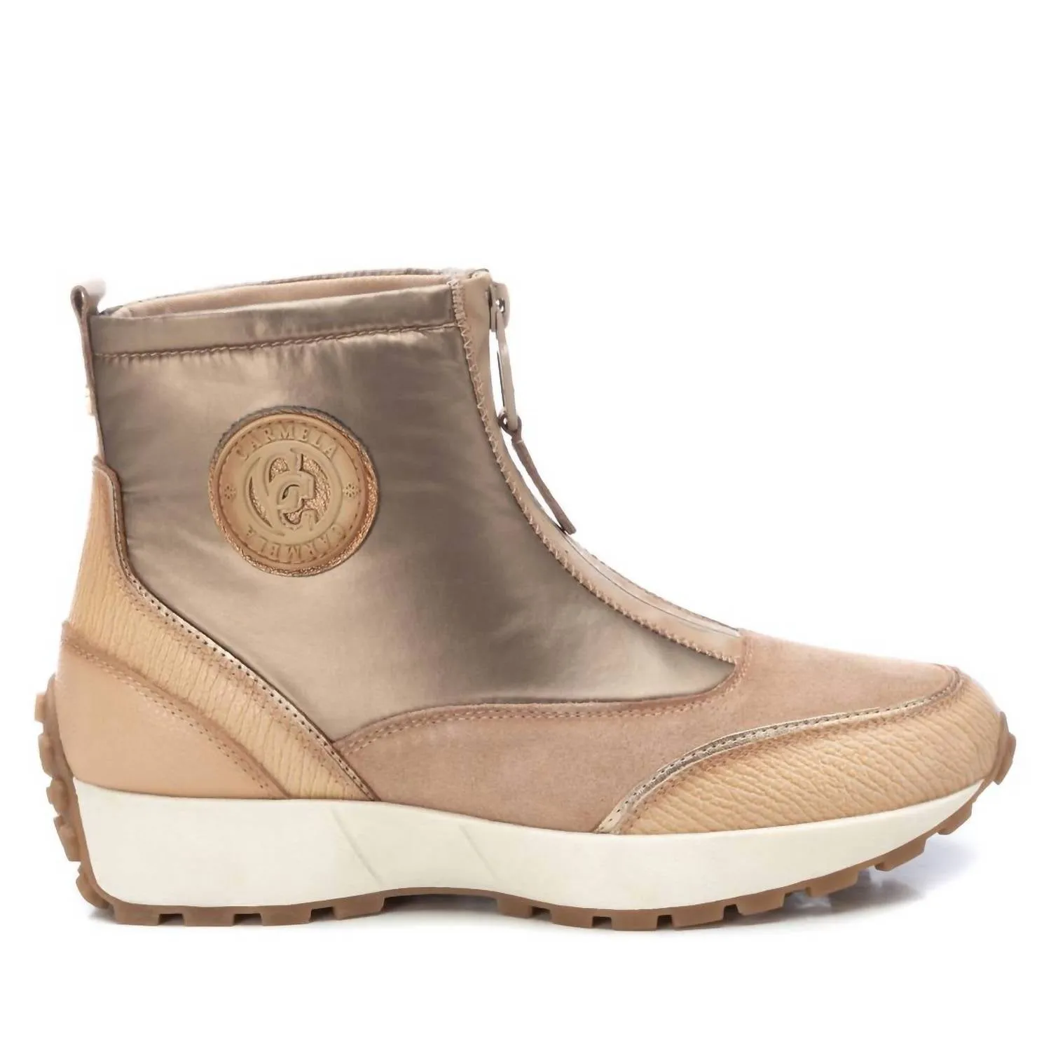 Desert Expedition Ankle Support Women's Carmela Collection Leather Booties In Beige