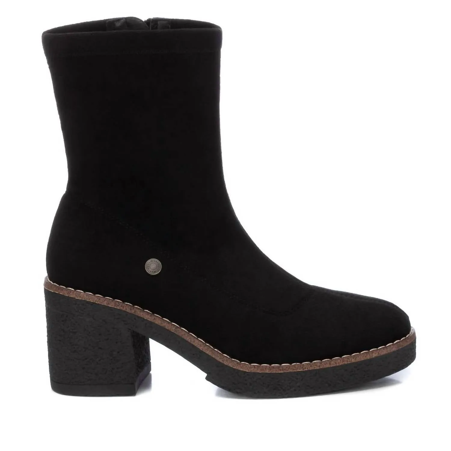 Women's Casual Booties In Black Insulated Rainy Day Commuter