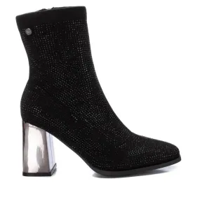 Women's Casual Suede Booties In Black Sleek Style