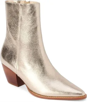Breathable Design Women's Caty Ankle Boot In Gold