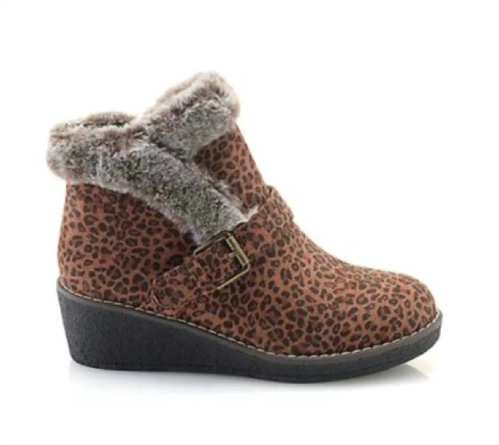 Urban Exploration Women's Chilly Booties In Brown Leopard