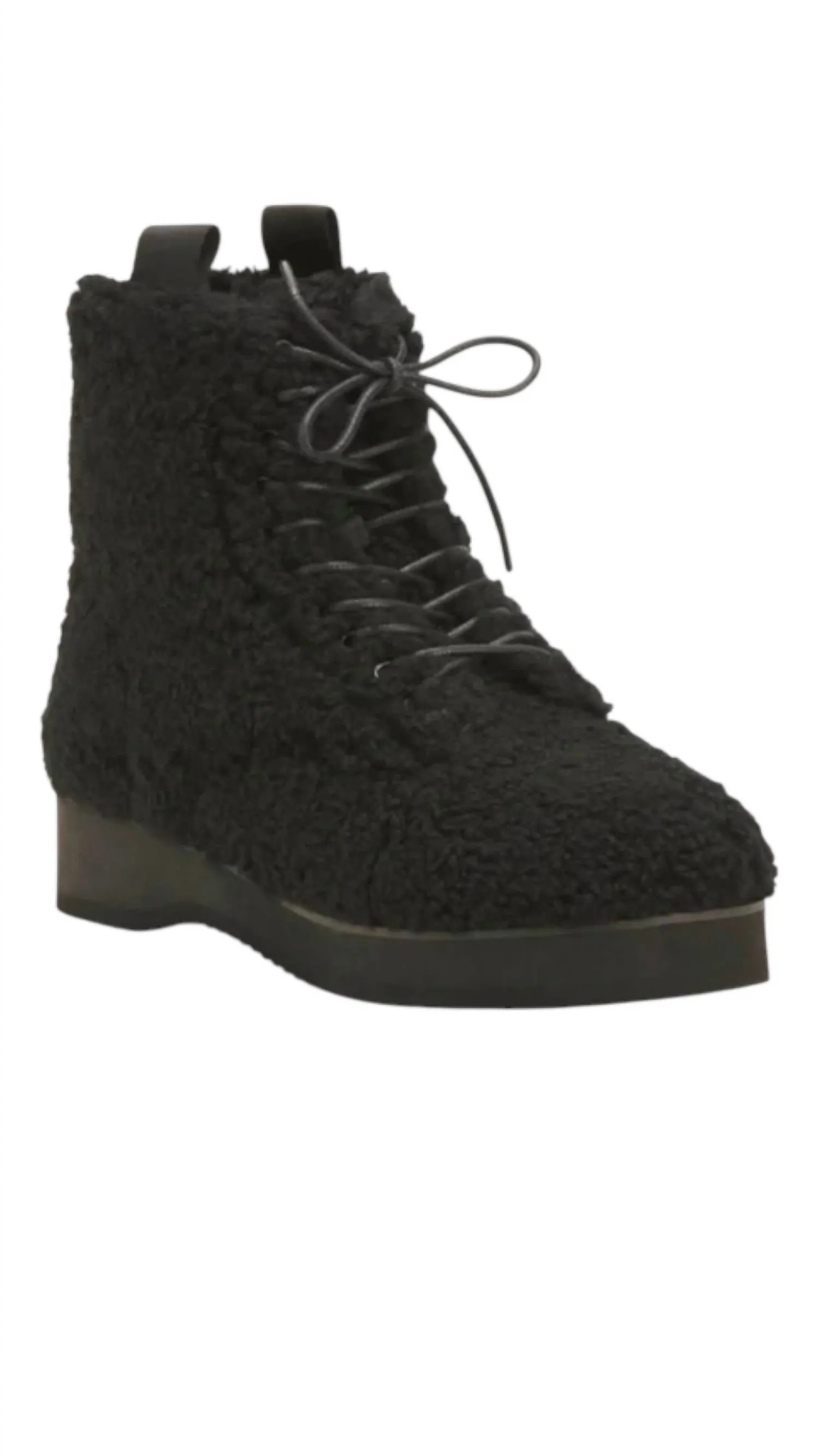 All Fit Women's Combat Cush Shearling Boots In Black