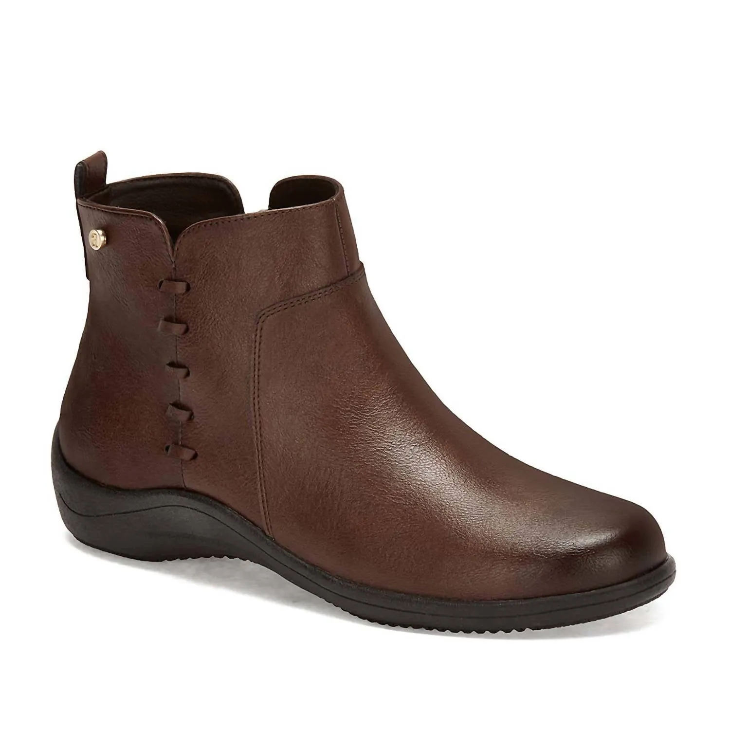 Women's Comfort Booties In Brown Travel Light Mixed Textures