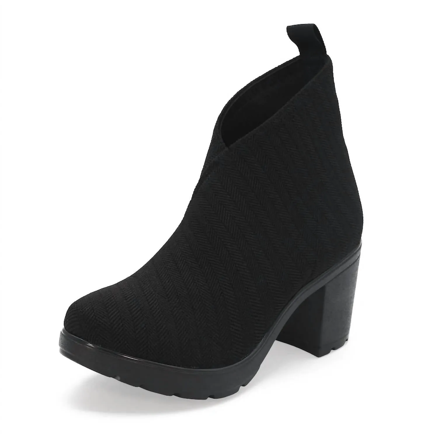 Padded Interior Work Commute Premium Cushion Women's Cypress Boots - Wide In Black Herringbone