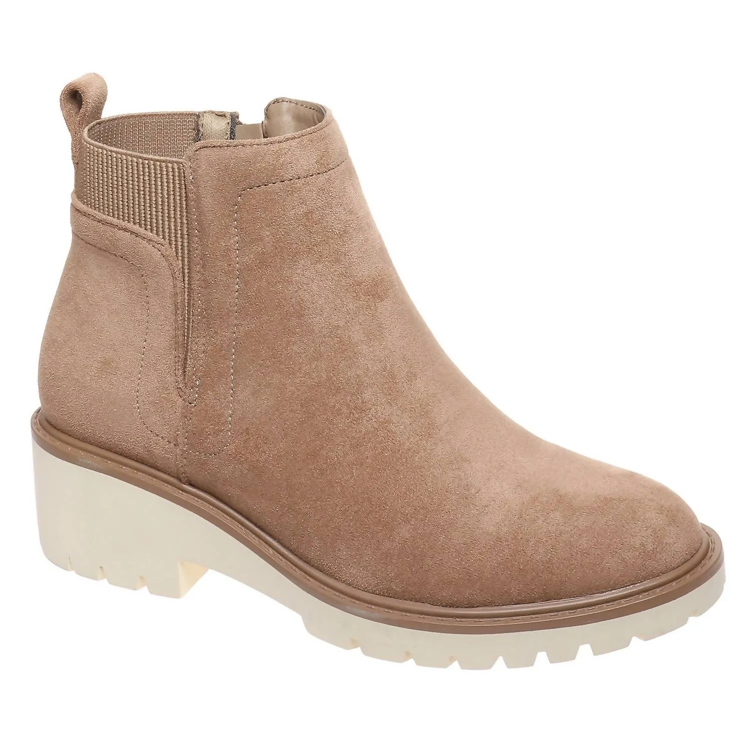 Elasticated Women's Danielle Ankle Boots In Taupe