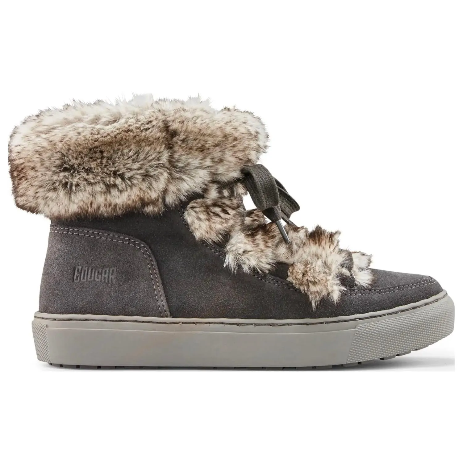 Women's Dasha Furry Booties In Pewter Stud Look Comfortable Footwear