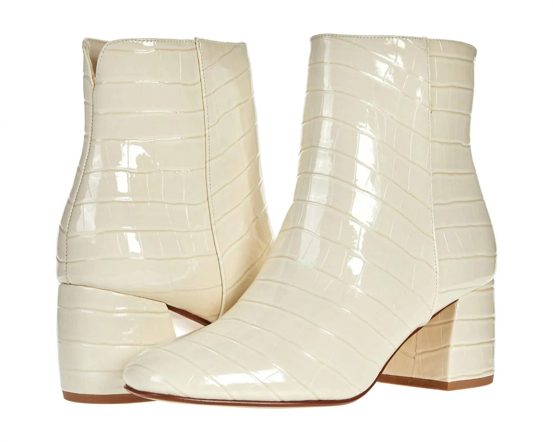 Women's Davinna Bootie In Cream Glas Croc Road Trip Secure fit