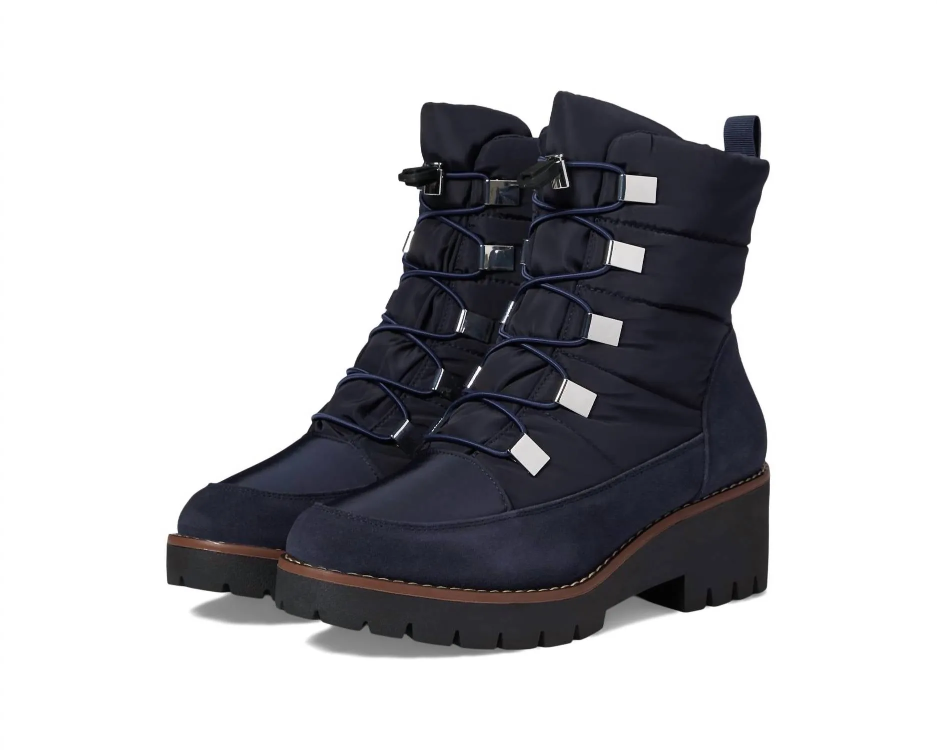Women's Daylor Boots - Medium In Navy Traction Line Stable Support Active Nomad