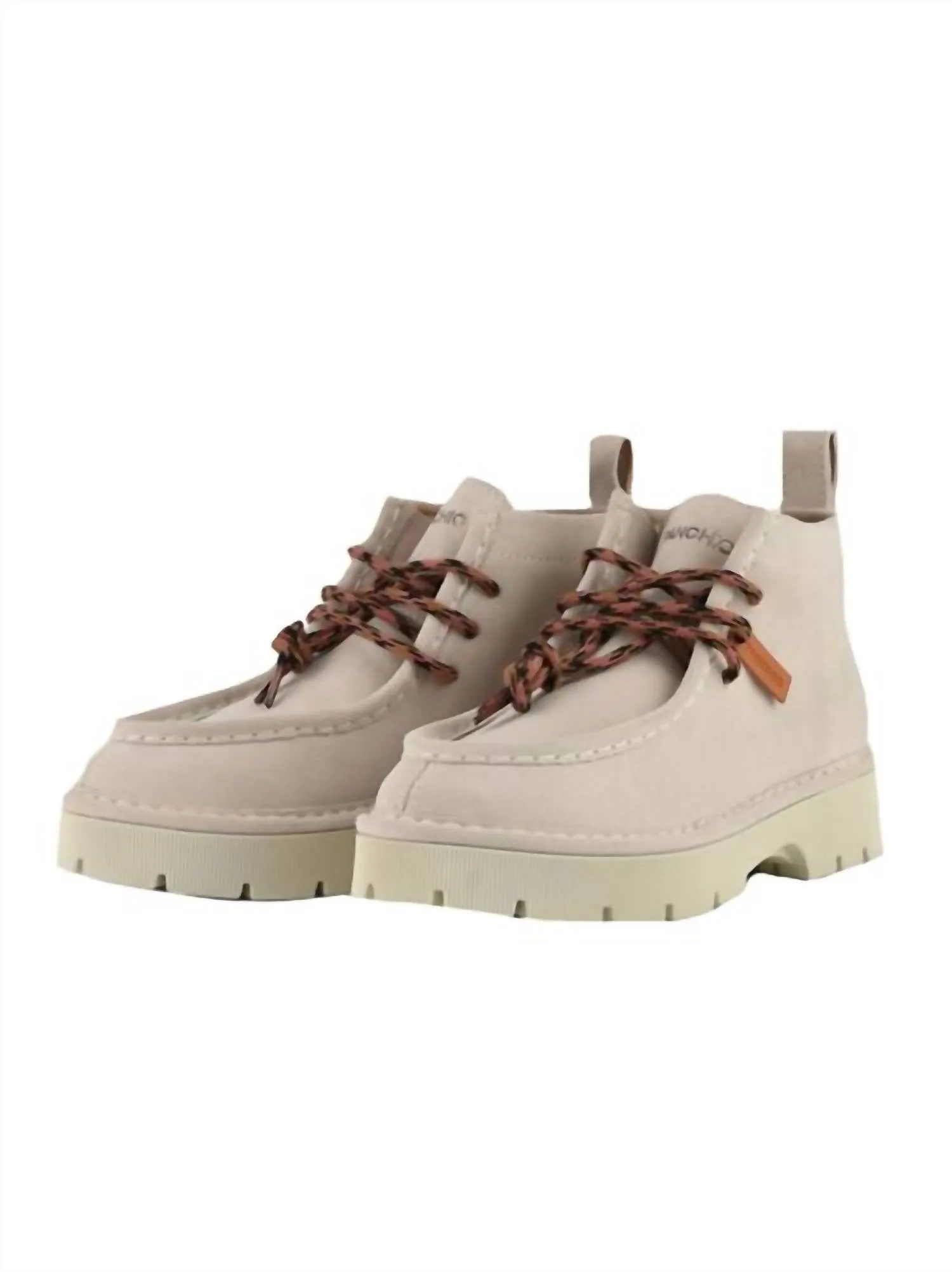 Women's Desert Suede Shoe Boot In Fog Grippy Outsole Work Commute