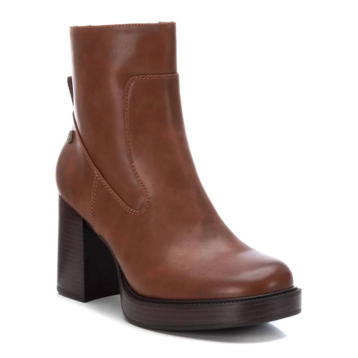 Synthetic Upper Modern Women's Dress Booties In Camel