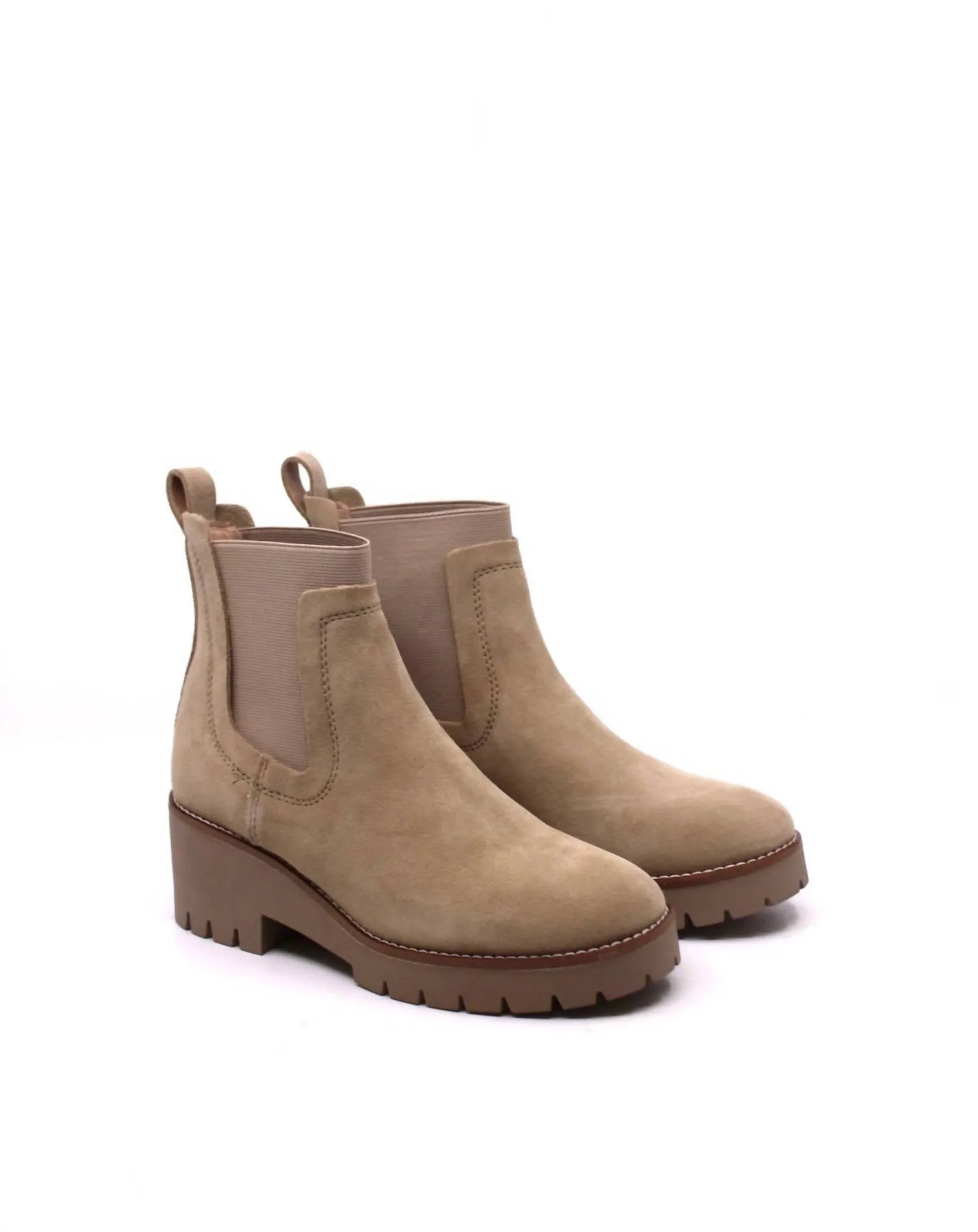 Women's Dyme Booties In Sand Shock Absorbing Functional Minimalist