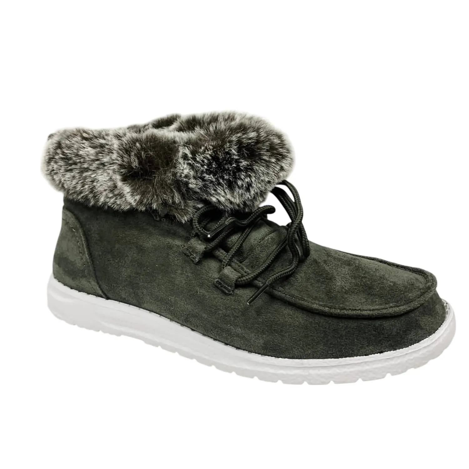 Women's Farren Bootie In Olive Seamless Comfort Trail Runner