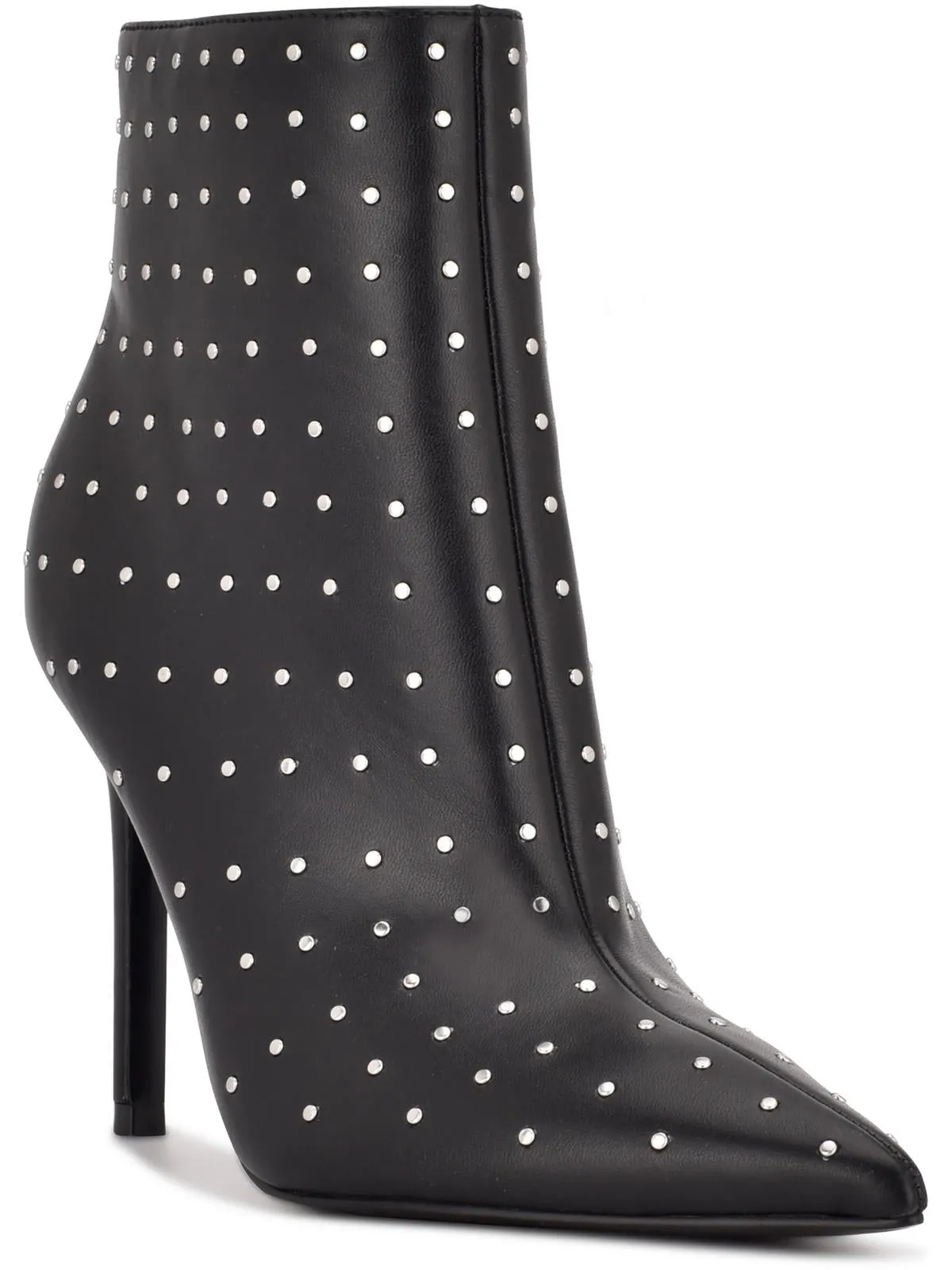 Mixed Textures Womens Faux Leather Embossed Ankle Boots