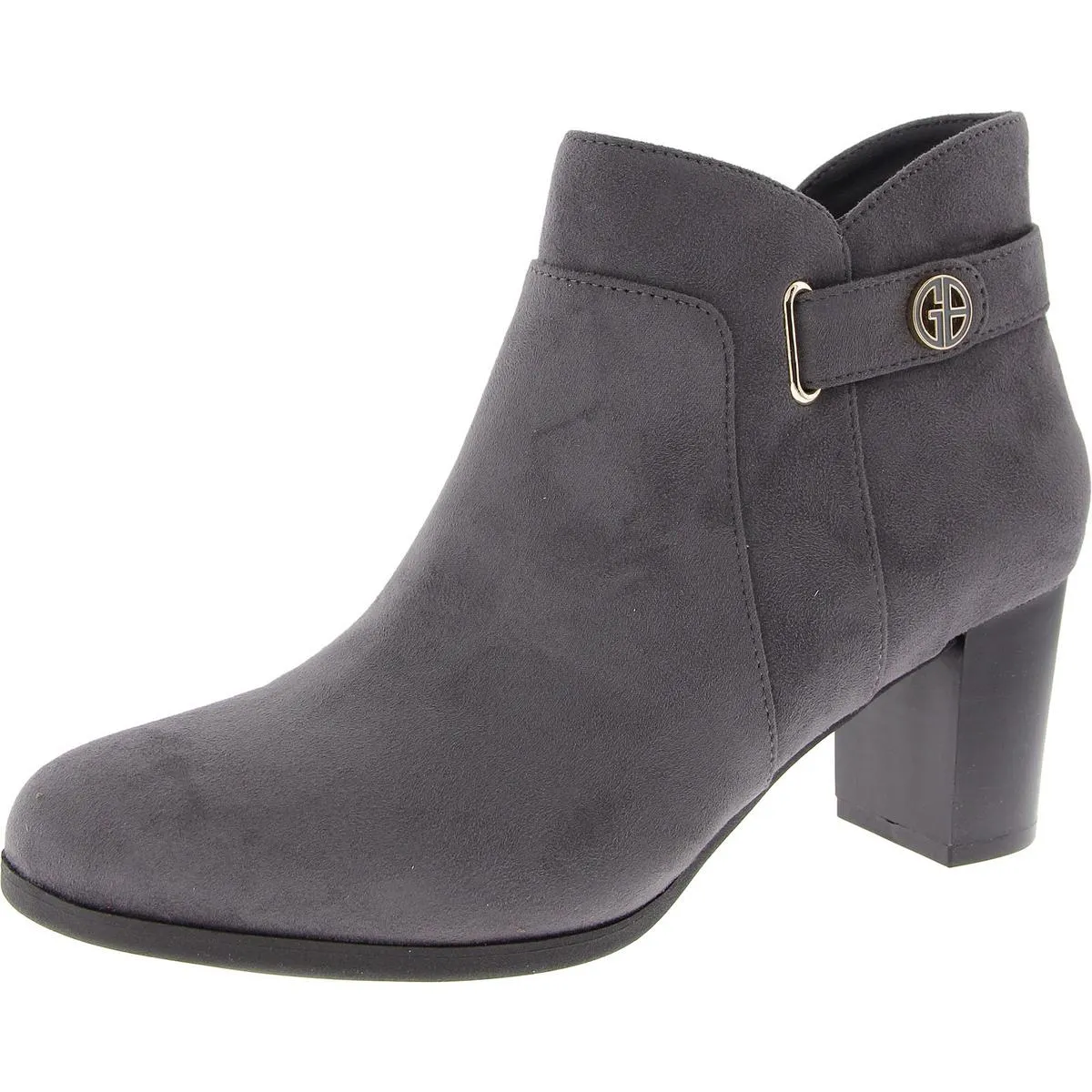 Multi Purpose Farmer Womens Faux Suede Block Heel Booties