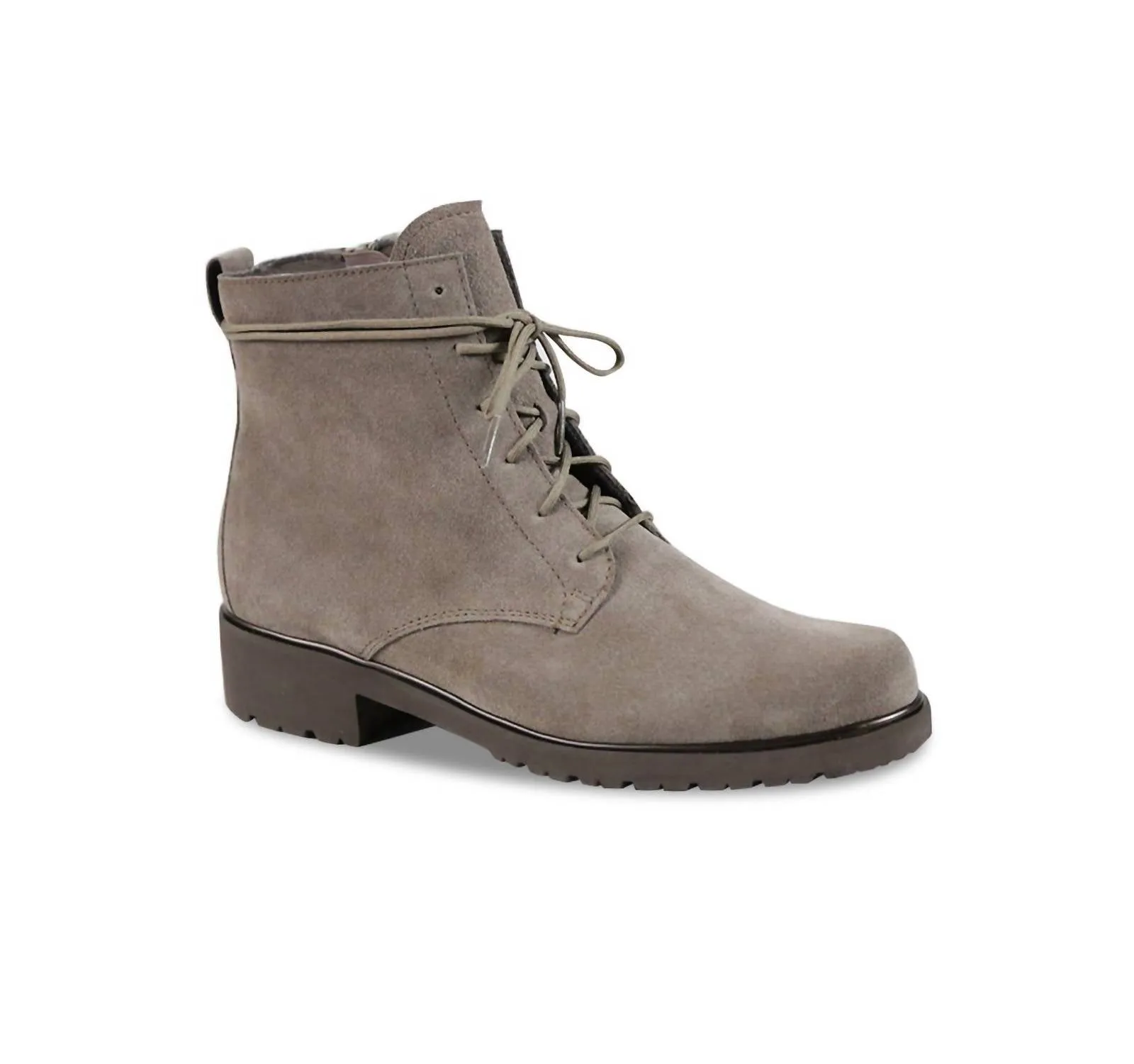 Women's Finnley Boot In Taupe Suede Water resistant upper Heat Resistant Coating