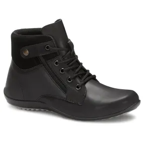 Women's Flat Booties With Side Zipper In Black Adventure Time
