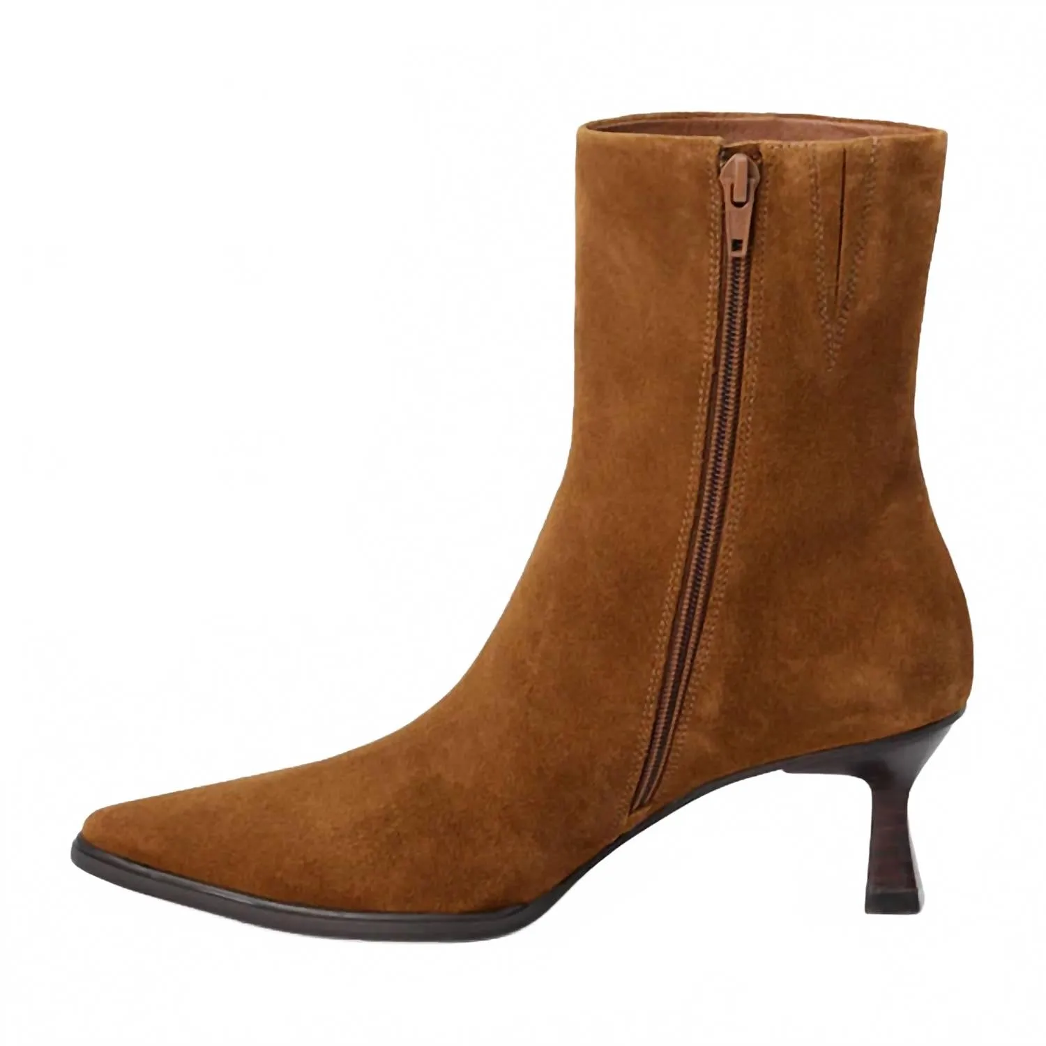 Rough Ready Slip Block Women's Gabbie Ankle Boot In Bourbon