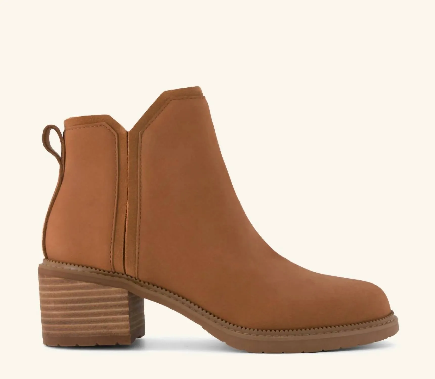 Women's Hailey Boot In Nubuck Brown Leather Mid Top