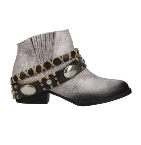 Women's Harness Shortie Boot In White/black City Wear