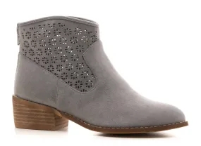 Women's Harvest Boot In Gray Adjustable lacing
