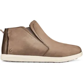 Women's Hawai Iloa Manu Hope Boots In Taupe Grey/off White Slip On Style Thermal Core Mountain Hike