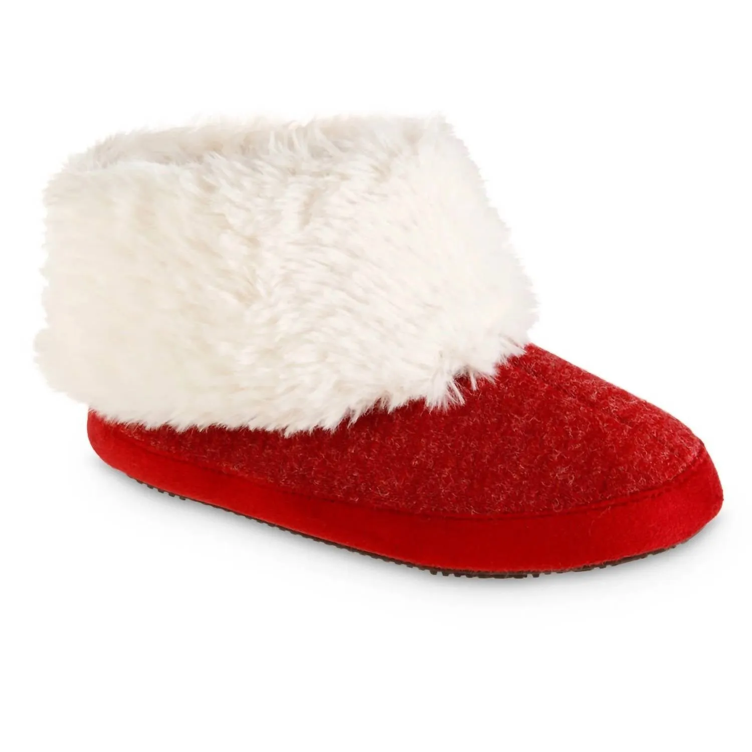 Soft Lining Women's Heather Knit Marisol Boot Eco Comfort Slipper In Chili