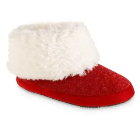 Women's Heather Knit Marisol Boot Eco Comfort Slipper In Chili Travel Companion All-Purpose