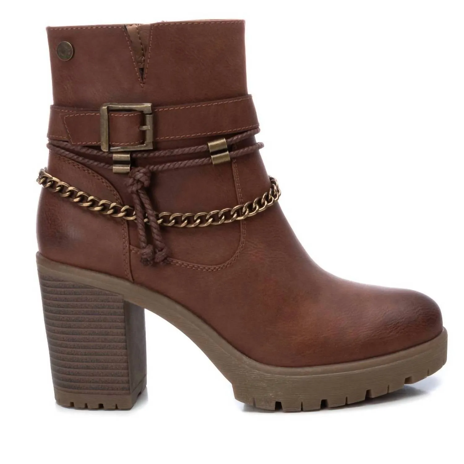 Women's Heeled Booties In Brown Easy Layer Heavy Terrain