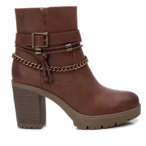 Women's Heeled Booties In Brown Durable Shell City Walking