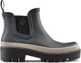 Bold Heel Reinforced Form Work Commute Women's Iggy Rubber Ankle Boots In Black