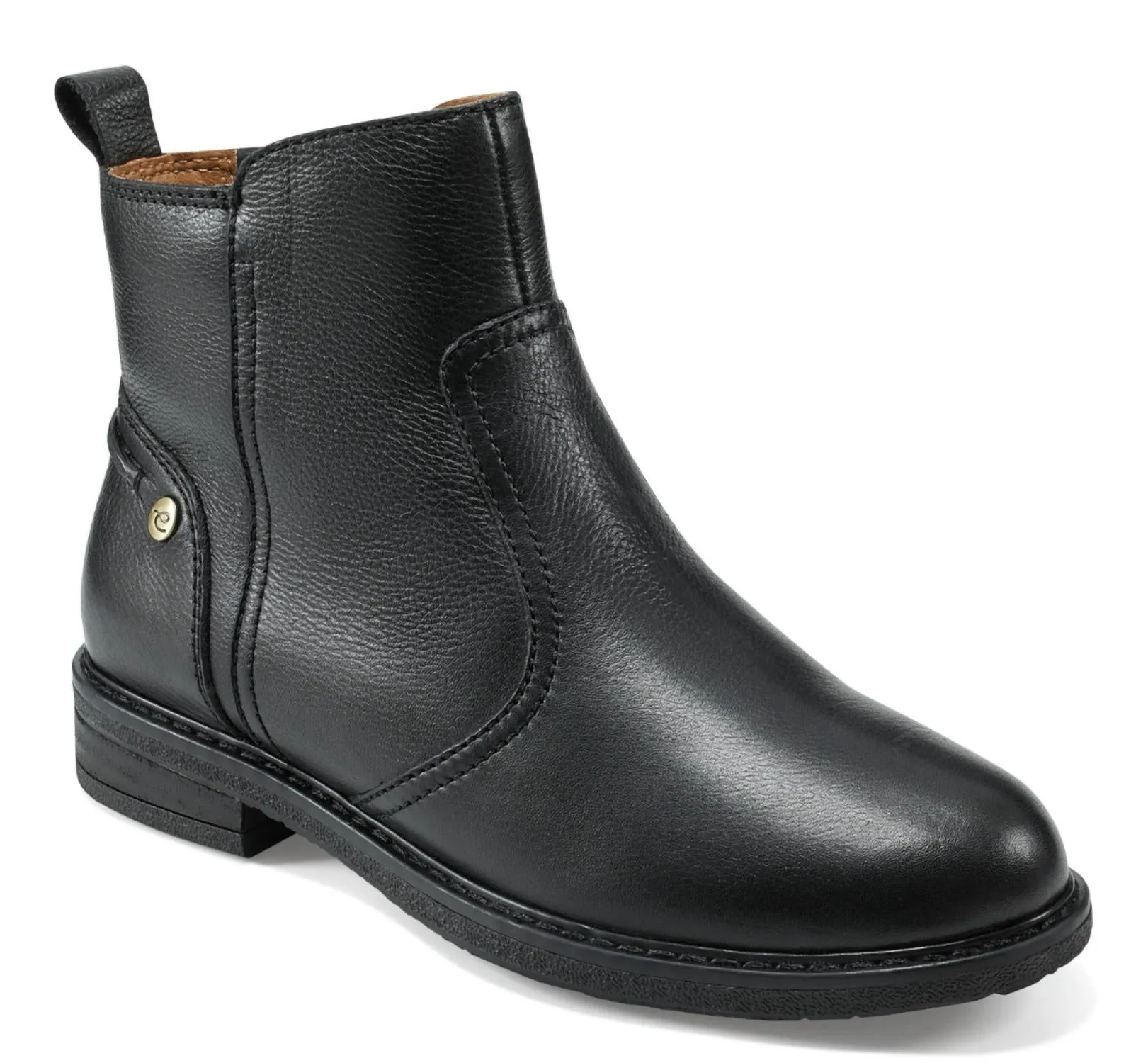 Women's Juna Casual Booties In Black Comfort Tongue Outdoor Explorer