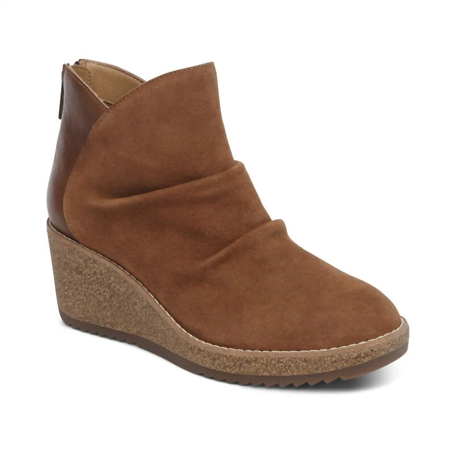Metal Edge Women's Kara Wedge Bootie In Cognac