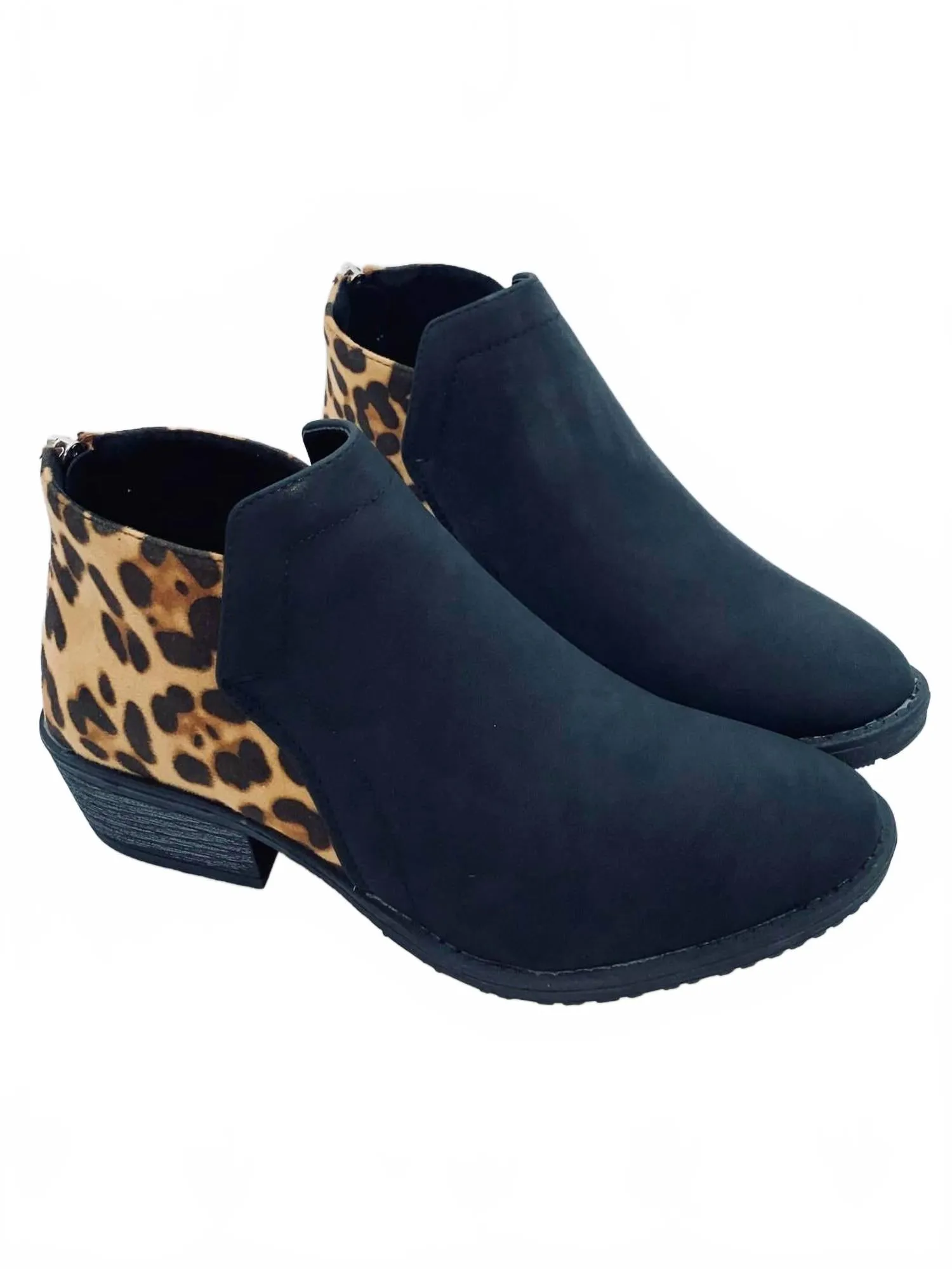 Secure Strap Mud Resistant Winter Walker Women's Kitty Bootie In Black Leopard