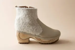 Women's Lana Boot In Ivory Alpaca Power Step High-Quality Leather