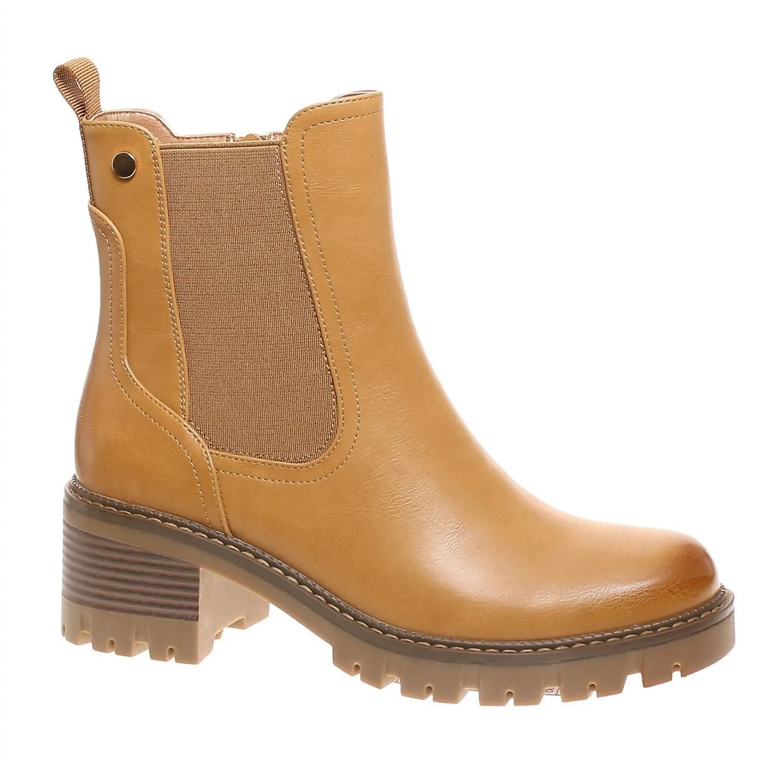 Women's Leather-Look Ankle Boots In Brown Trail Strength