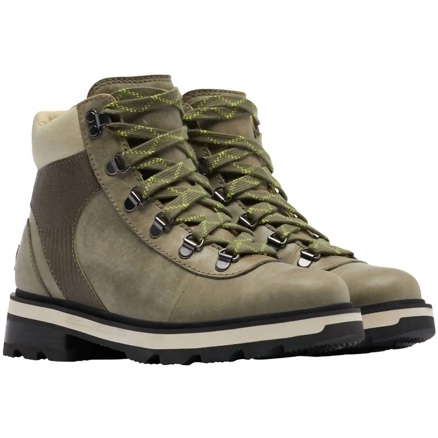Women's Lennox Hiker Stkd Wp Hiking Boot In Stone Green/laurel Leaf Protective Finish Rough Terrain Grippy Outsole Weather Resistant User