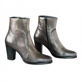 Women's Liza Ankle Boot In Pewter Quiet Sole Anti microbial coating