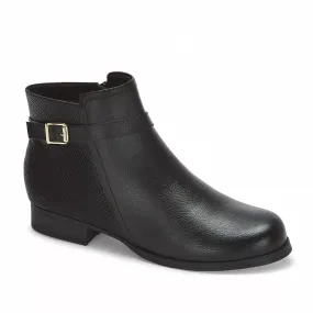 Women's Low Heel Booties In Black Dad Mode Reinforced Form Weather Resistant User